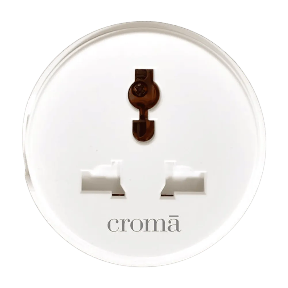 Croma Alexa & Google Assistant Smart Plug For Room Heater, Air Conditioner (Voice control, CRSP10ASPA327201, White)