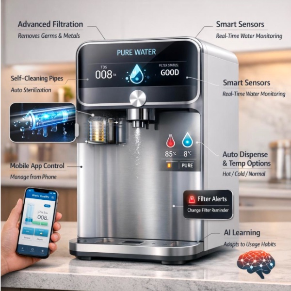 Aqua X Pure® Ai Black Premium RO Domestic Water Purifier | 5in1 Health Booster | RO+ UV+ UF+ MinLx+ High TDS Membrane+ TDS² | Smart LED Indicator | Engineered for all Water Supply (0-3000ppm)